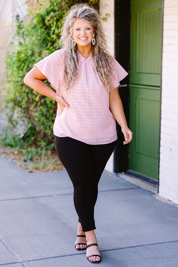 Meet Me In Wonderland Top, Pink