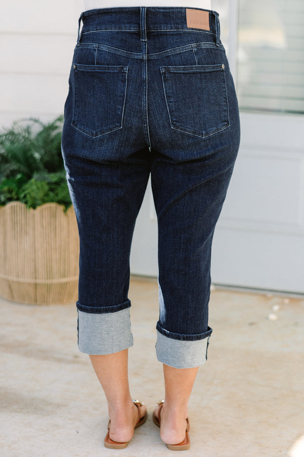 Judy Blue: Meet You There Capris, Blau