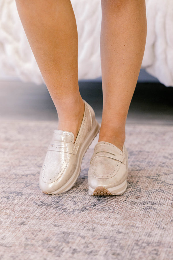 Met In The Fall Sneakers, Gold