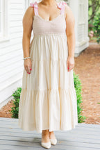 Midnight Garden Dress, Cream