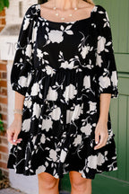 Kleid Midnight Petals, Schwarz
