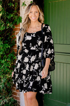 Kleid Midnight Petals, Schwarz