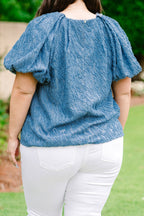 Misty Breeze Top, Denim Blue