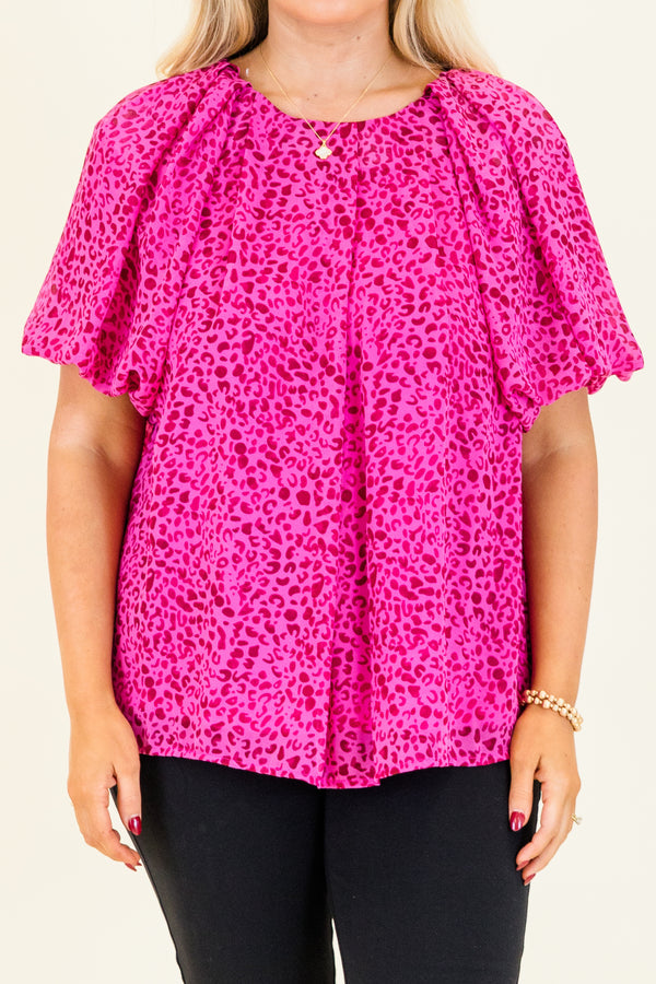 Misty Breeze Top, Hot Pink