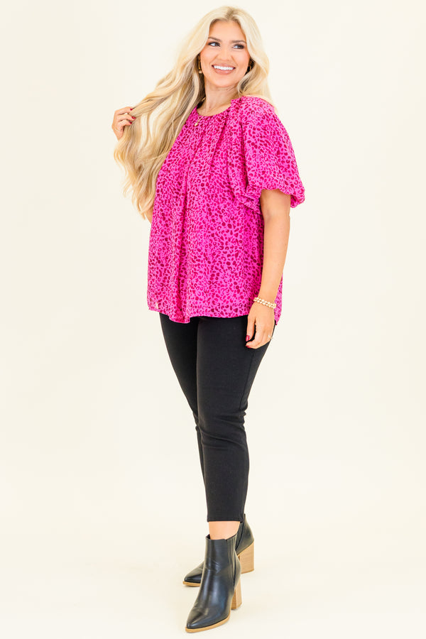 Misty Breeze Top, Hot Pink