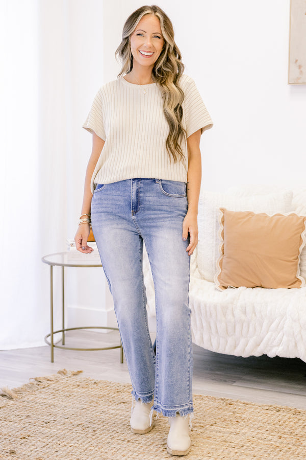 Morning Coffee Runs Jeans, mittlere Waschung
