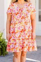 Morning In Mallorca Dress, Orange