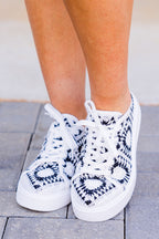 Morning Light Platform Sneakers, Black-White