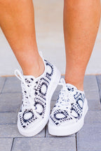 Morning Light Platform Sneakers, Black-White