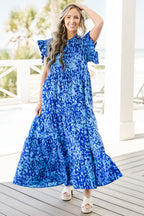 Mossy Meadows Maxi Dress, Cobalt