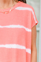 A Grand Throwback Top, Coral