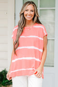A Grand Throwback Top, Coral