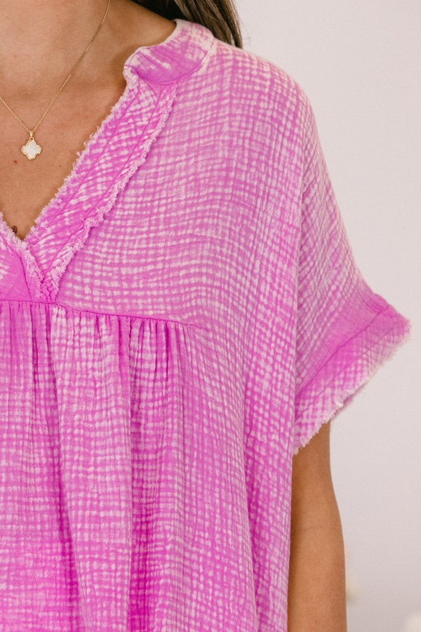 My Love For Dance Top, Bright Mauve