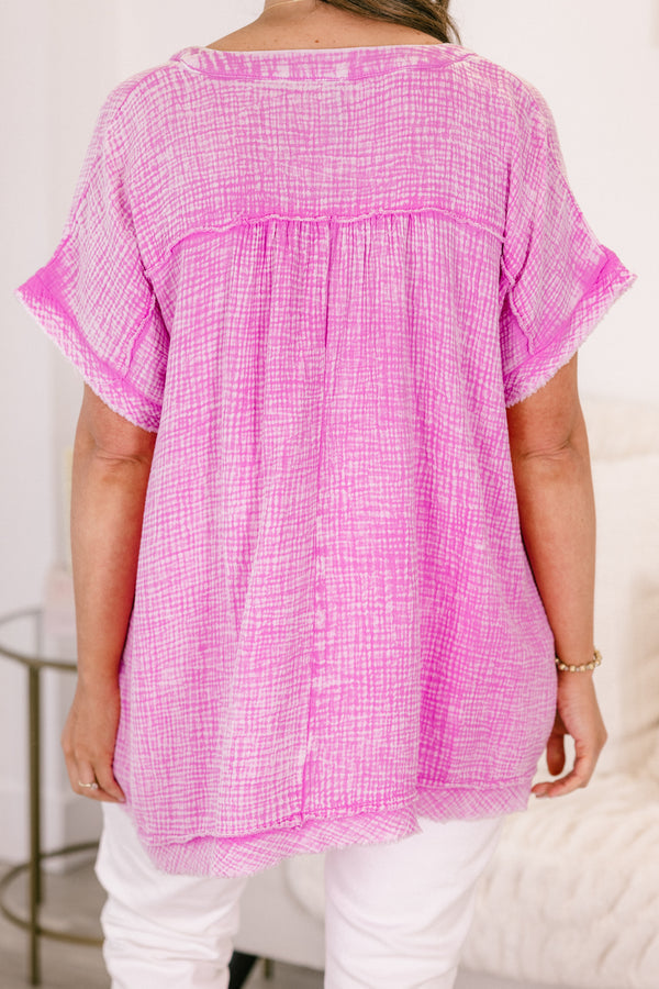 My Love For Dance Top, Bright Mauve