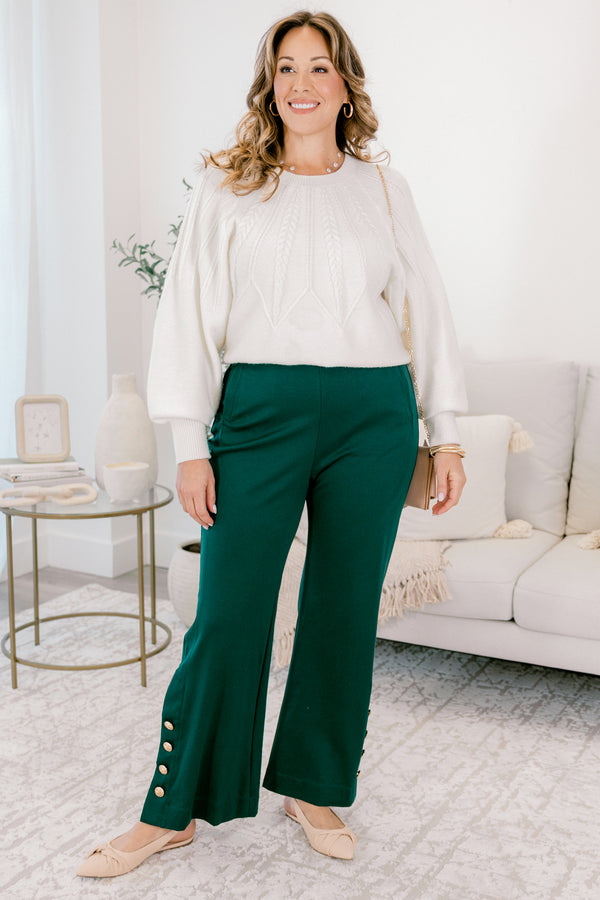 My Signature Look Pants, Hunter Green