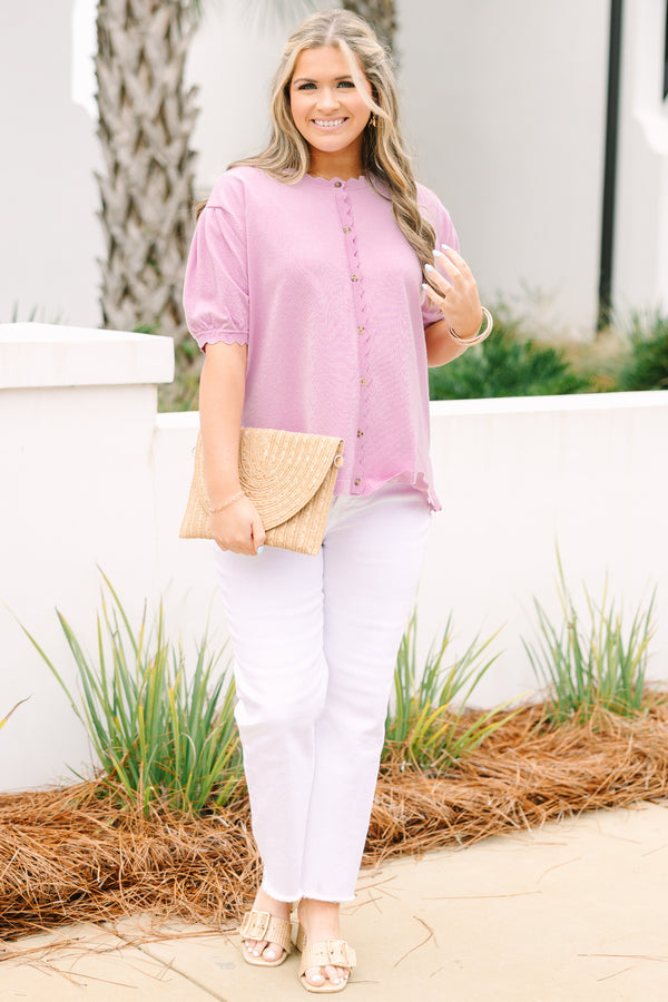 My Sweet Side Cardigan, Lavender