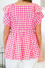 Babydoll-Top „My Wants And Needs“, Fuchsia