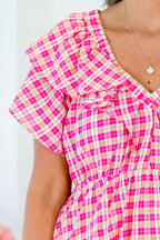 Babydoll-Top „My Wants And Needs“, Fuchsia