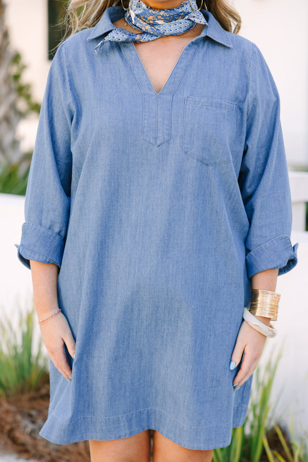 Natural By Nature Popover Dress, Denim