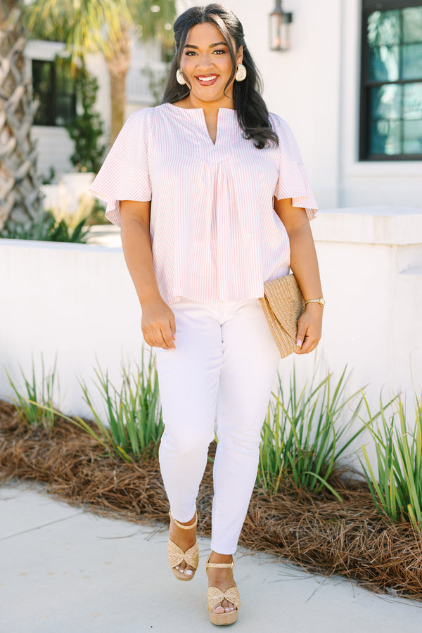 Nautical Breeze Top, Brown Stripe