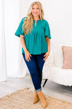 Nautical Breeze Top, Emerald