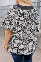 Nautical Breeze Top, Floral Black