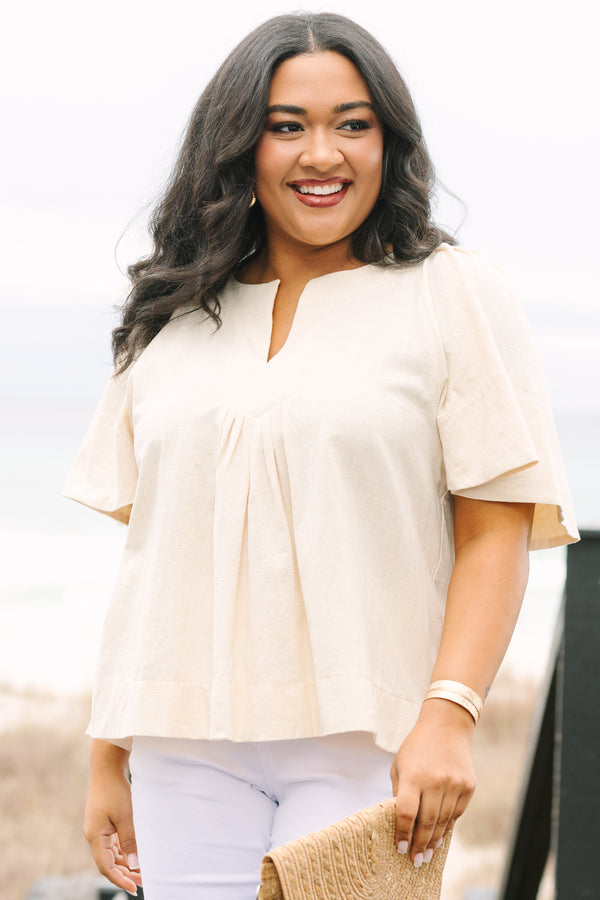 Nautical Breeze Top, Oatmeal