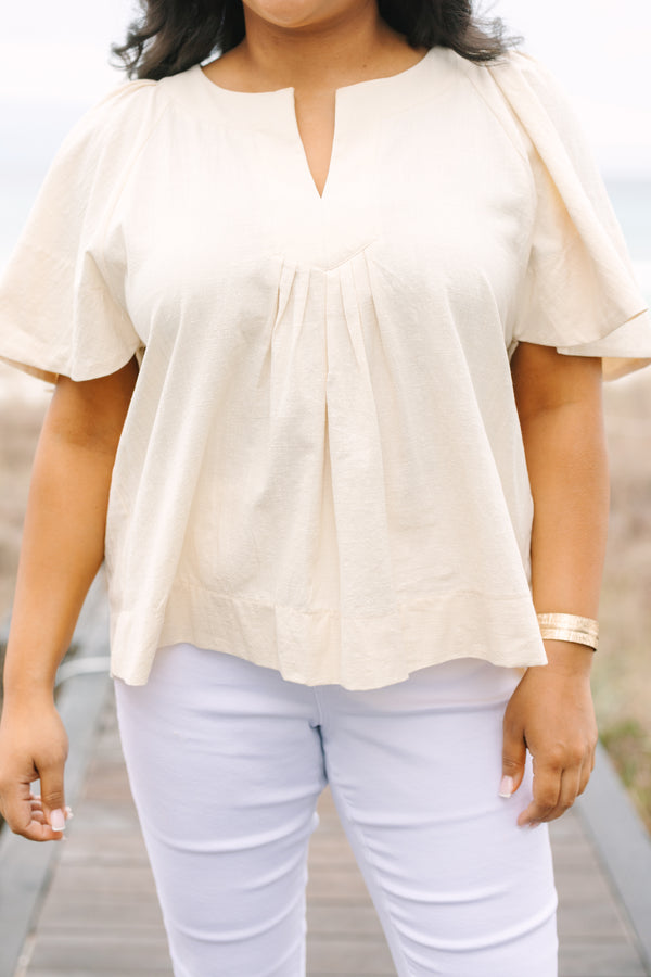 Nautical Breeze Top, Oatmeal