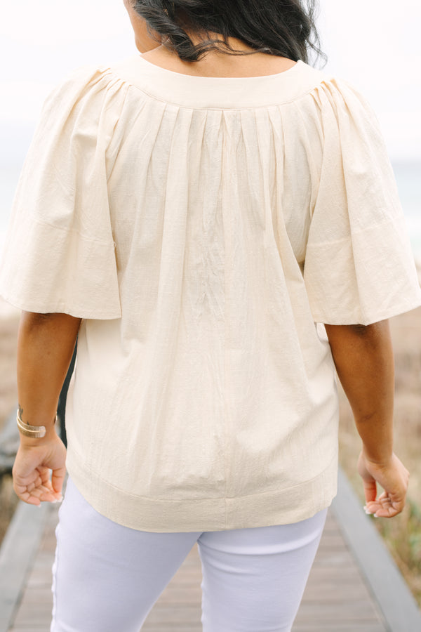 Nautical Breeze Top, Oatmeal