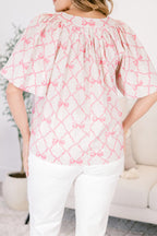 Maritim-Brise-Top, pinke Schleife