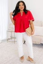 Nautical Breeze Top, Red