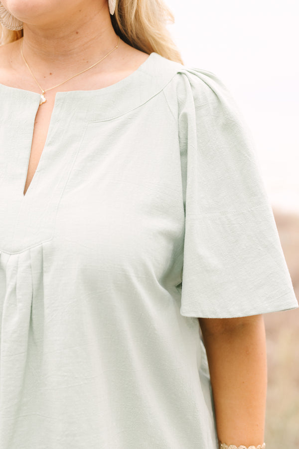 Nautical Breeze Top, Salbei