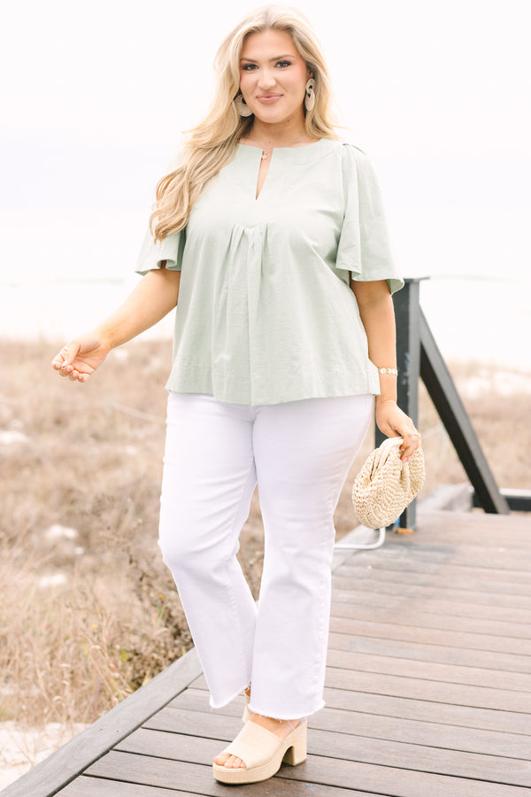 Nautical Breeze Top, Salbei