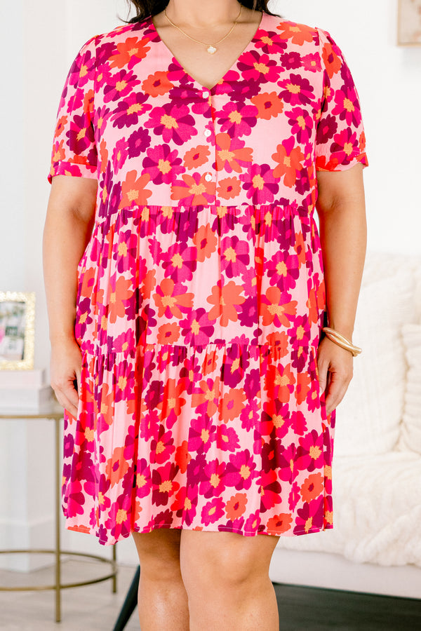 Never Growing Up Babydoll Dress, Pink