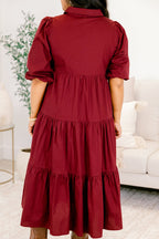 Never In A Hurry Dress, Wine