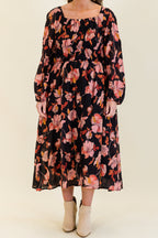 Never Too Early Midikleid, Schwarz