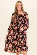 Never Too Early Midikleid, Schwarz