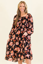 Never Too Early Midikleid, Schwarz