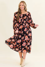 Never Too Early Midikleid, Schwarz