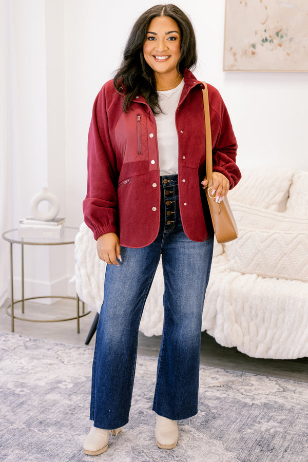 New Chapters Jacket, Burgundy