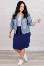 Nice And Comfortable Skirt, Light Navy
