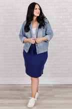 Nice And Comfortable Skirt, Light Navy