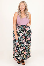 No Drama Here Maxi Skirt, Black