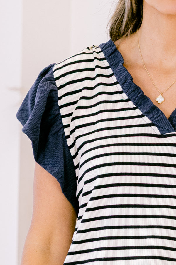 No More Clouds Top, Navy