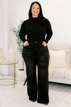 Not Over It Jeans, Schwarz