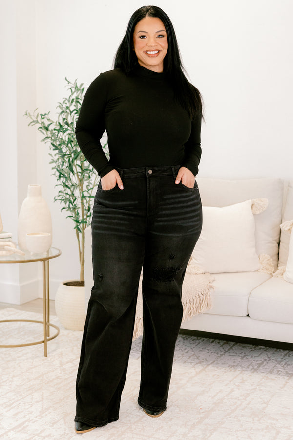 Not Over It Jeans, Schwarz