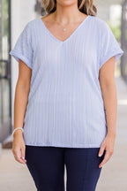 Not Right Now Babe Top, Hellblau