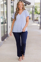 Not Right Now Babe Top, Hellblau