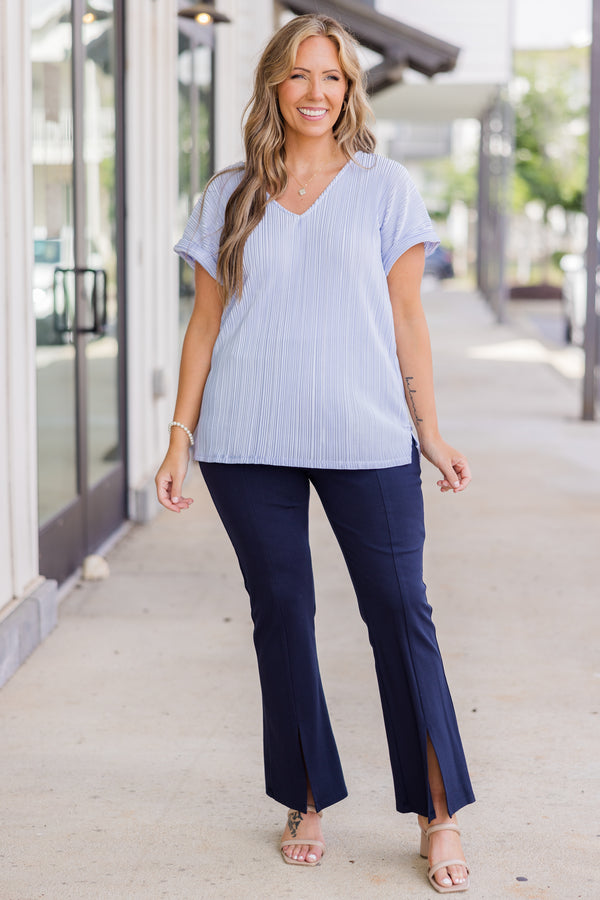 Not Right Now Babe Top, Hellblau