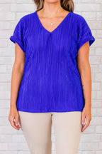 Not Right Now Babe Top, Royal Blue